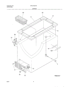 05 - Cabinet parts for Frigidaire Freezer MFC07M3FW3 from AppliancePartsPros.com