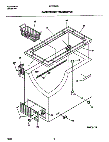 03 - Cabinet / Control / Shelves parts for Frigidaire Freezer MFC09M6BW3 from AppliancePartsPros.com