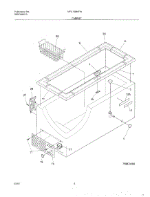 05 - Cabinet parts for Frigidaire Freezer MFC15M4FW3 from AppliancePartsPros.com