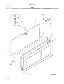03 - Door parts for Frigidaire Freezer MFC20M4FW4 from AppliancePartsPros.com