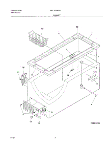 05 - Cabinet parts for Frigidaire Freezer MFC20M4FW4 from AppliancePartsPros.com