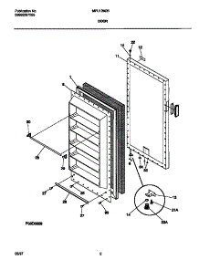 02 - Door parts for Frigidaire Freezer MFU12M2BW4 from AppliancePartsPros.com