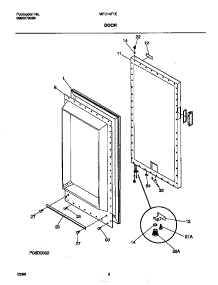 02 - Door parts for Frigidaire Freezer MFU14F1EW0 from AppliancePartsPros.com