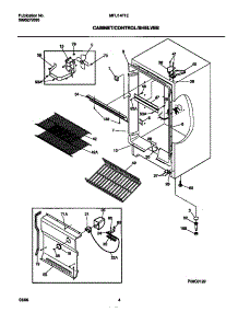 03 - Cabinet / Control / Shelves parts for Frigidaire Freezer MFU14F1EW0 from AppliancePartsPros.com