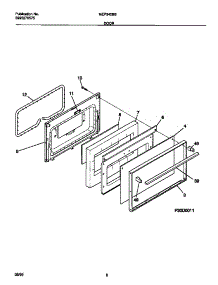 05 - Door parts for Frigidaire Range MEF342BBDD from AppliancePartsPros.com