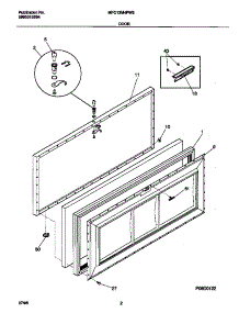 02 - Door parts for Frigidaire Freezer MFC13M4FW3 from AppliancePartsPros.com