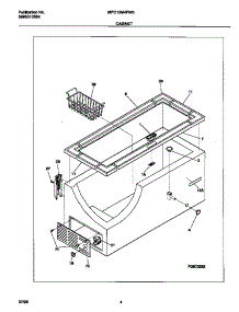 03 - Cabinet parts for Frigidaire Freezer MFC13M4FW3 from AppliancePartsPros.com