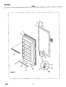 02 - Door parts for Frigidaire Freezer MFU14D2GW0 from AppliancePartsPros.com
