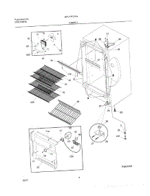 05 - Cabinet parts for Frigidaire Freezer MFU17F3GW8 from AppliancePartsPros.com