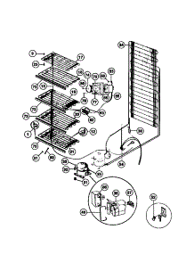 04 - Liner And Unit parts for Frigidaire Freezer MFU17M3BW2 from AppliancePartsPros.com