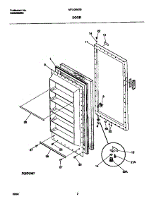 02 - Door parts for Frigidaire Freezer MFU09M2BW3 from AppliancePartsPros.com