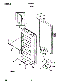 02 - Door parts for Frigidaire Freezer MFU14D2FW1 from AppliancePartsPros.com