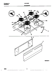 04 - Top / Drawer parts for Frigidaire Range MEF302PBWG from AppliancePartsPros.com