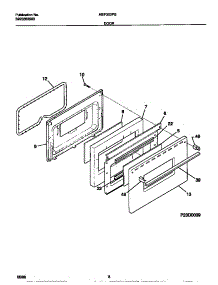 05 - Door parts for Frigidaire Range MEF302PBWG from AppliancePartsPros.com