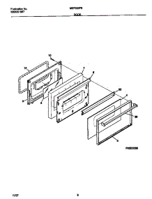 05 - Door parts for Frigidaire Range MEF302PBWK from AppliancePartsPros.com
