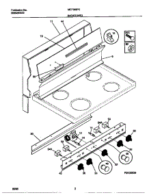 02 - Backguard parts for Frigidaire Range MEF303PCWE from AppliancePartsPros.com