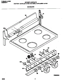 02 - Backguard parts for Frigidaire Range MEF303PGWC from AppliancePartsPros.com