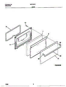 05 - Door parts for Frigidaire Range MEF303PCDE from AppliancePartsPros.com