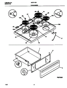 04 - Top / Drawer parts for Frigidaire Range MEF311SBDH from AppliancePartsPros.com