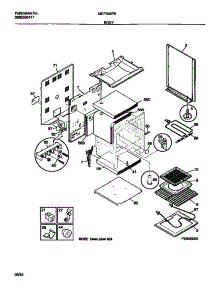 03 - Body parts for Frigidaire Range MEF305PBWA from AppliancePartsPros.com