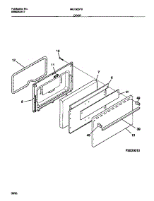 05 - Door parts for Frigidaire Range MEF305PBWA from AppliancePartsPros.com