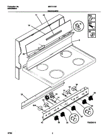 02 - Backguard parts for Frigidaire Range MEF311SBWC from AppliancePartsPros.com