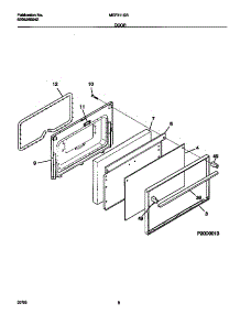 05 - Door parts for Frigidaire Range MEF311SBWC from AppliancePartsPros.com