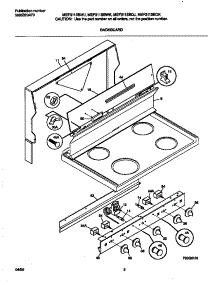 02 - Backguard parts for Frigidaire Range MEF311SBWJ from AppliancePartsPros.com