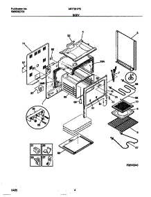 03 - Body parts for Frigidaire Range MEF301PBWC from AppliancePartsPros.com