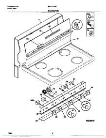 02 - Backguard parts for Frigidaire Range MEF311SBWD from AppliancePartsPros.com