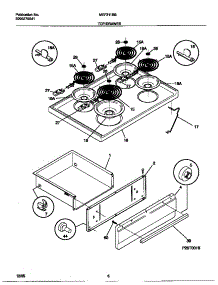 04 - Top / Drawer parts for Frigidaire Range MEF311SBWD from AppliancePartsPros.com