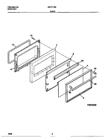 05 - Door parts for Frigidaire Range MEF311SBWD from AppliancePartsPros.com