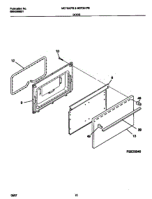 06 - Door parts for Frigidaire Range MEF301PBDK from AppliancePartsPros.com