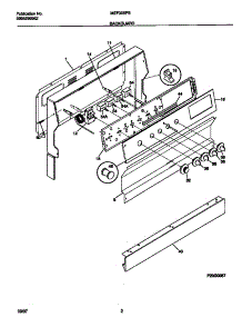 02 - Backguard parts for Frigidaire Range MEF305PBWG from AppliancePartsPros.com