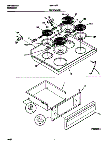 04 - Top / Drawer parts for Frigidaire Range MEF305PBWG from AppliancePartsPros.com