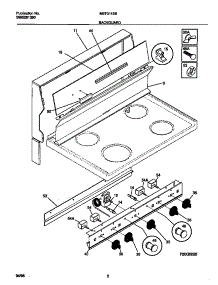 02 - Backguard parts for Frigidaire Range MEF311SBWE from AppliancePartsPros.com