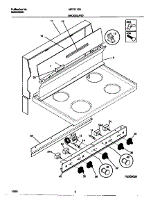 02 - Backguard parts for Frigidaire Range MEF311SBWF from AppliancePartsPros.com