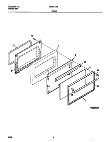 05 - Door parts for Frigidaire Range MEF311SBWE from AppliancePartsPros.com