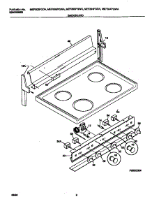 02 - Backguard parts for Frigidaire Range MEF303PGWX from AppliancePartsPros.com