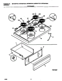 04 - Top / Drawer parts for Frigidaire Range MEF303PGWX from AppliancePartsPros.com