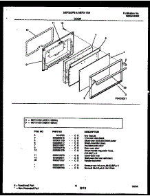 07 - Door Parts parts for Frigidaire Range MEF311SBDA from AppliancePartsPros.com