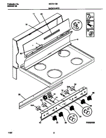 02 - Backguard parts for Frigidaire Range MEF311SBWH from AppliancePartsPros.com