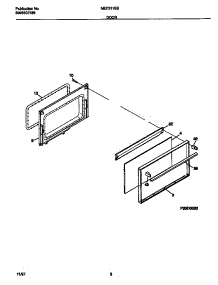 05 - Door parts for Frigidaire Range MEF311SBWH from AppliancePartsPros.com