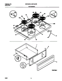 04 - Top / Drawer parts for Frigidaire Range MEF322SBWD from AppliancePartsPros.com