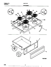 04 - Top / Drawer parts for Frigidaire Range MEF311SBWF from AppliancePartsPros.com