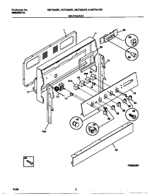 02 - Backguard parts for Frigidaire Range MEF322WESB from AppliancePartsPros.com