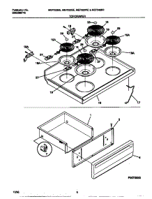 04 - Top / Drawer parts for Frigidaire Range MEF322WESB from AppliancePartsPros.com