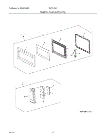 05 - Control Panel,Door,Misc. parts for Frigidaire Microwave CMWV150KWA from AppliancePartsPros.com