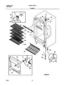 05 - Cabinet parts for Frigidaire Freezer MFU20F3GW10 from AppliancePartsPros.com