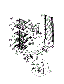 04 - Liner And Unit parts for Frigidaire Freezer MFU21M3BW2 from AppliancePartsPros.com